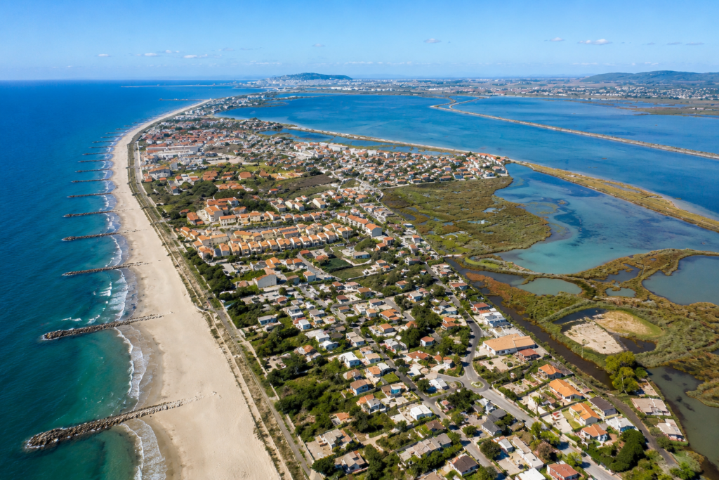 Frontignan-Plage vue aérienne